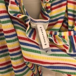 Solid & Striped Rainbow Striped One Piece Swimsuit